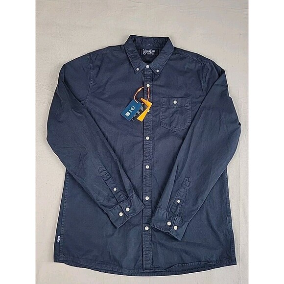 Superdry Other - Superdry Button Down Shirt Mens XL Dark Blue Cotton Long Sleeve Dad Grandpa New